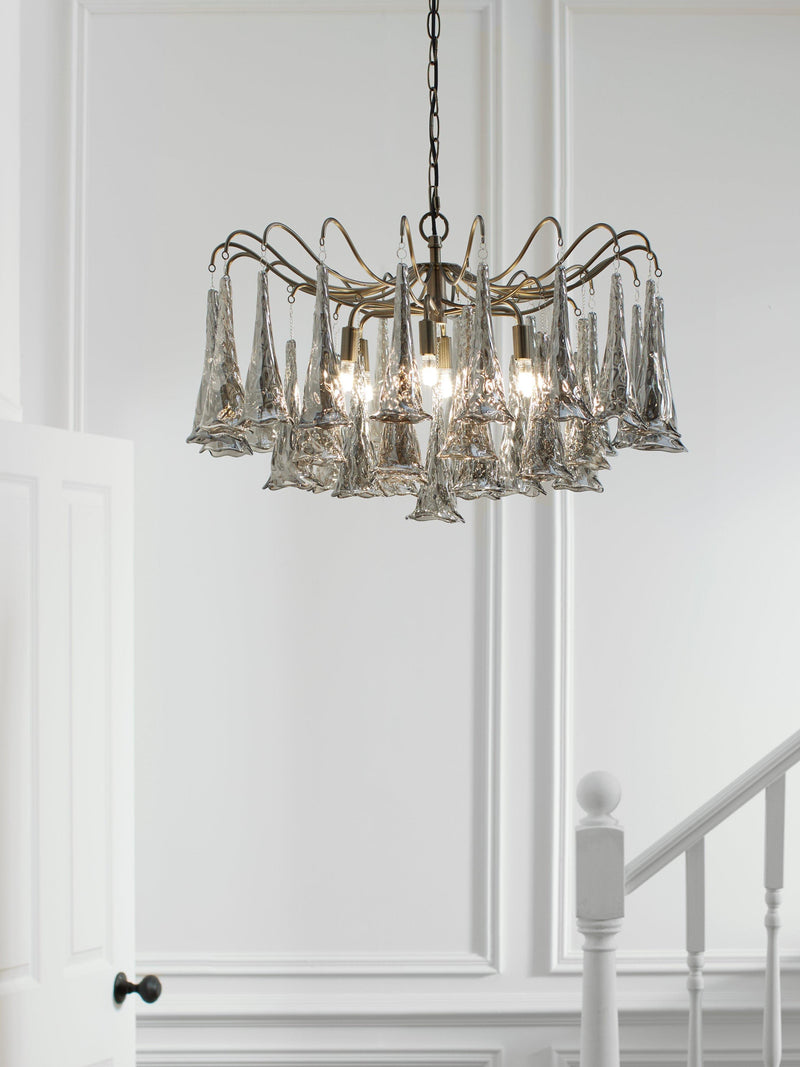 John Lewis Beatrix chandelier antique bronze, imported from the UK