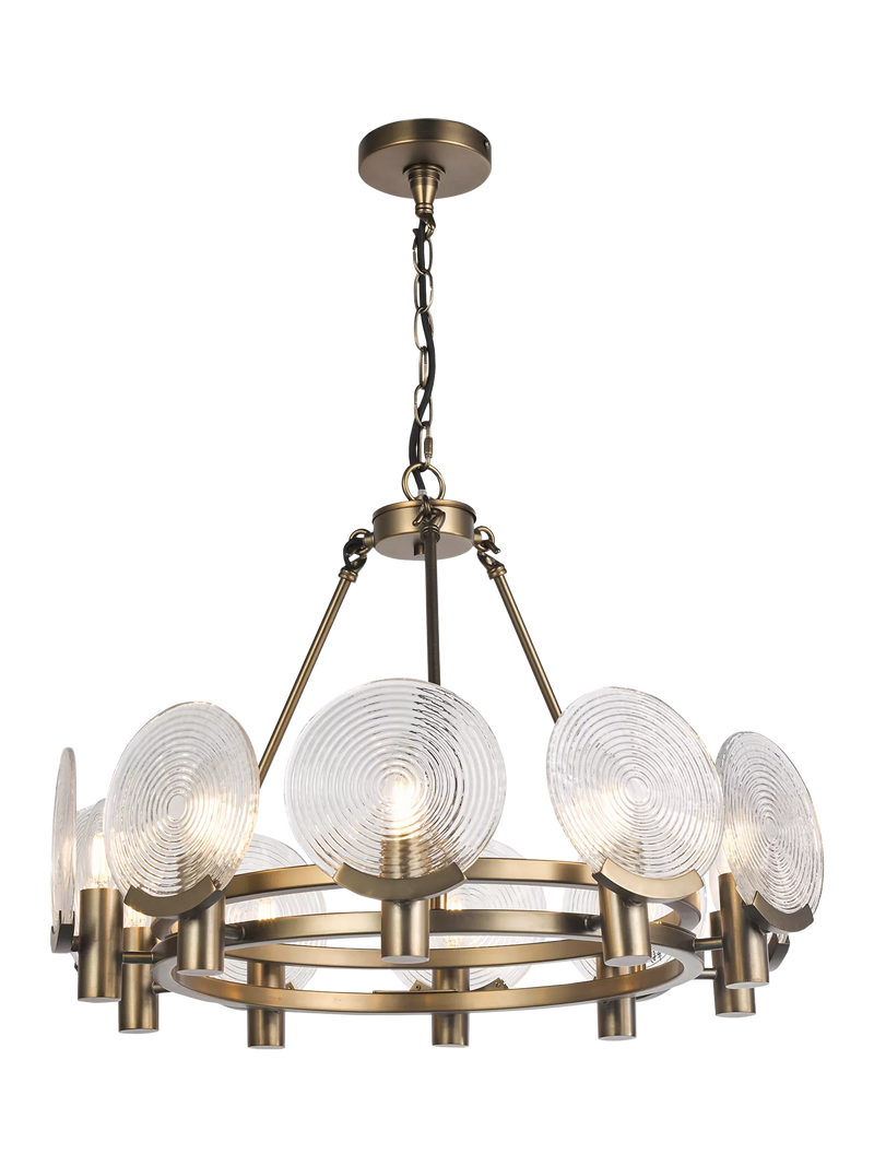 John Lewis Cast Glass Ceiling Light Antique Bronze, imported from the UK