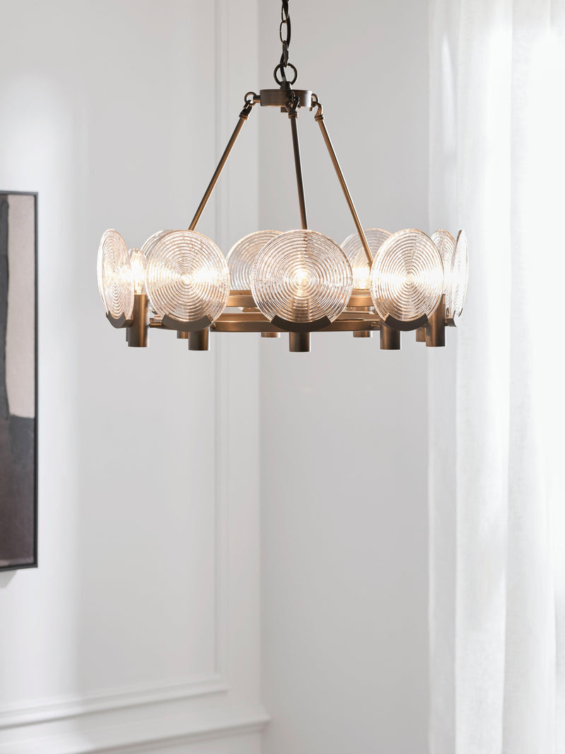 John Lewis Cast Glass Ceiling Light Antique Bronze, imported from the UK