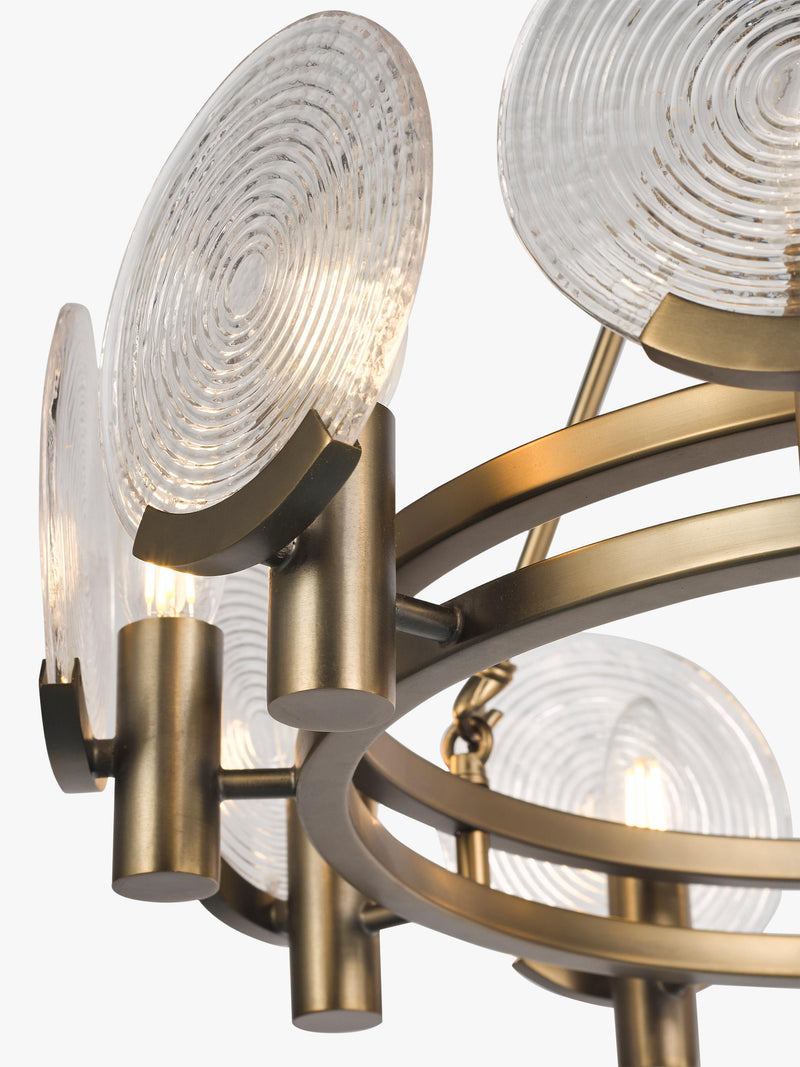John Lewis Cast Glass Ceiling Light Antique Bronze, imported from the UK