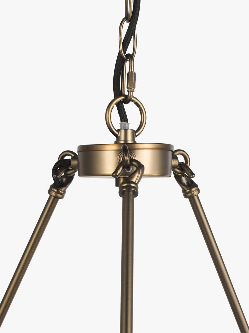John Lewis Cast Glass Ceiling Light Antique Bronze, imported from the UK