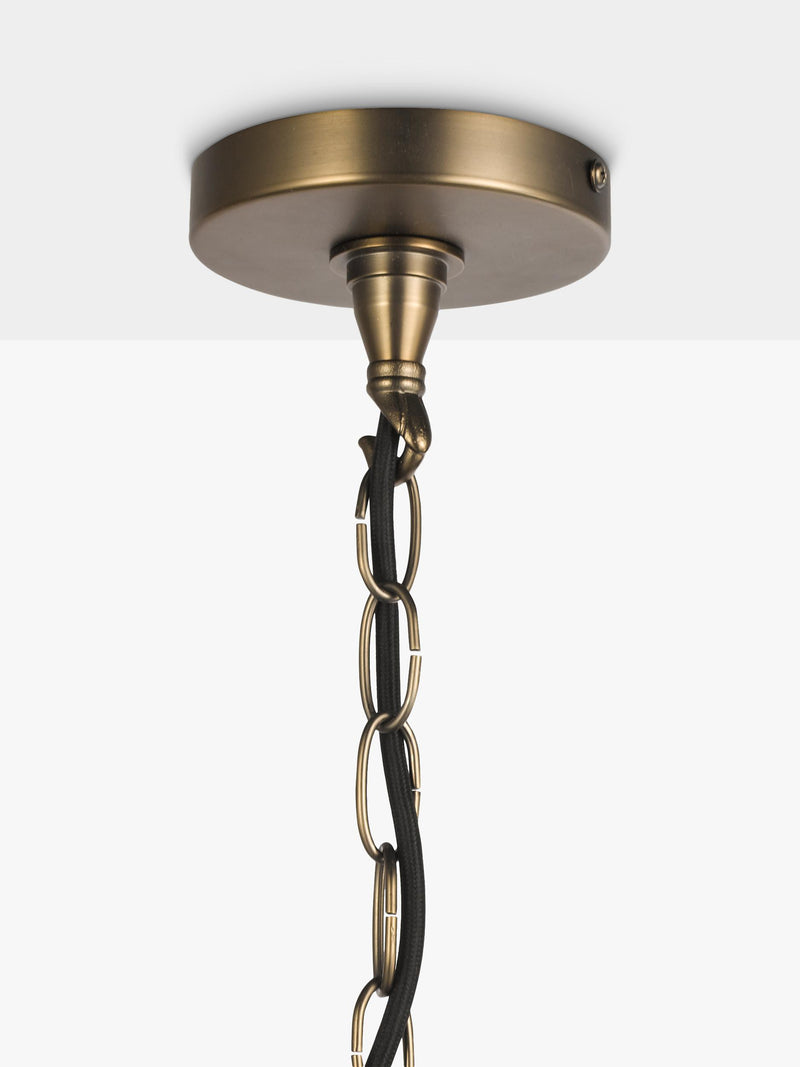 John Lewis Cast Glass Ceiling Light Antique Bronze, imported from the UK