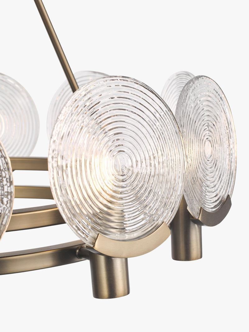John Lewis Cast Glass Ceiling Light Antique Bronze, imported from the UK