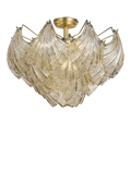 John Lewis Deco Shell glass semi flush ceiling light champagne, imported from the UK
