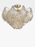John Lewis Deco Shell glass semi flush ceiling light champagne, imported from the UK