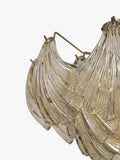 John Lewis Deco Shell glass semi flush ceiling light champagne, imported from the UK