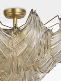 John Lewis Deco Shell glass semi flush ceiling light champagne, imported from the UK