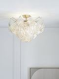 John Lewis Deco Shell glass semi flush ceiling light champagne, imported from the UK