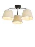 John Lewis Fulham 3 arm semi flush ceiling light with linen shades, UK version
