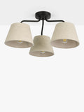 John Lewis Fulham 3 arm semi flush ceiling light with linen shades, UK version