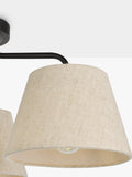 John Lewis Fulham 3 arm semi flush ceiling light with linen shades, UK version