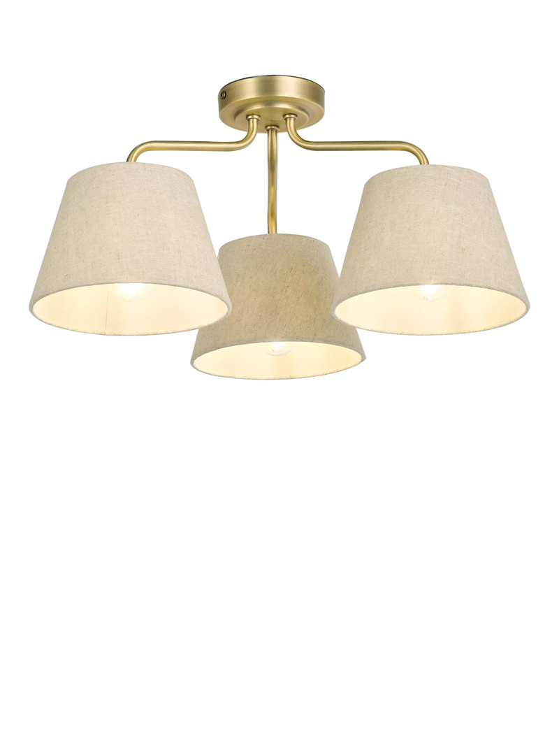 John Lewis Fulham 3 Arm Semi Flush Ceiling Light
