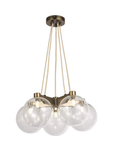 John Lewis John Lewis Modern Lux Bubble 5 Pendant Ceiling Light, Satin Bronze- Buy online at McGrocer