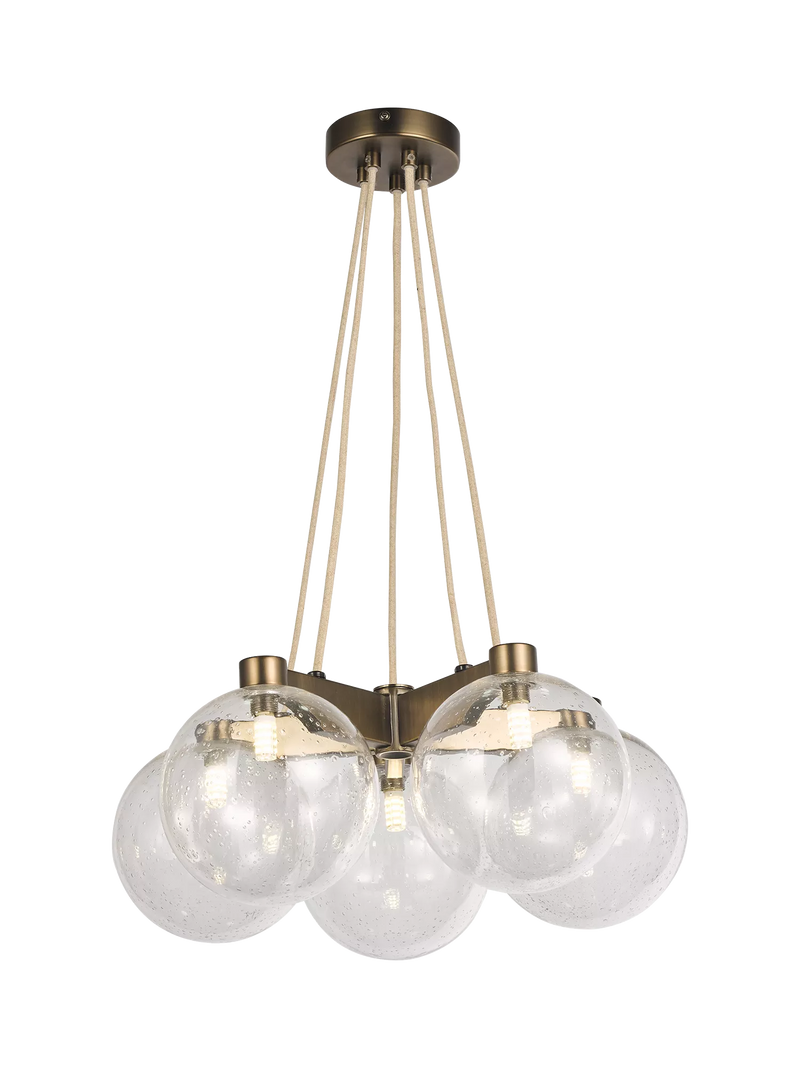 John Lewis Modern Lux Bubble 5 pendant ceiling light satin bronze, UK version