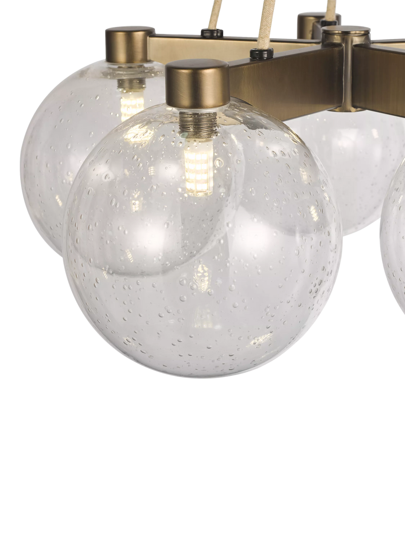 John Lewis Modern Lux Bubble 5 pendant ceiling light satin bronze, UK version