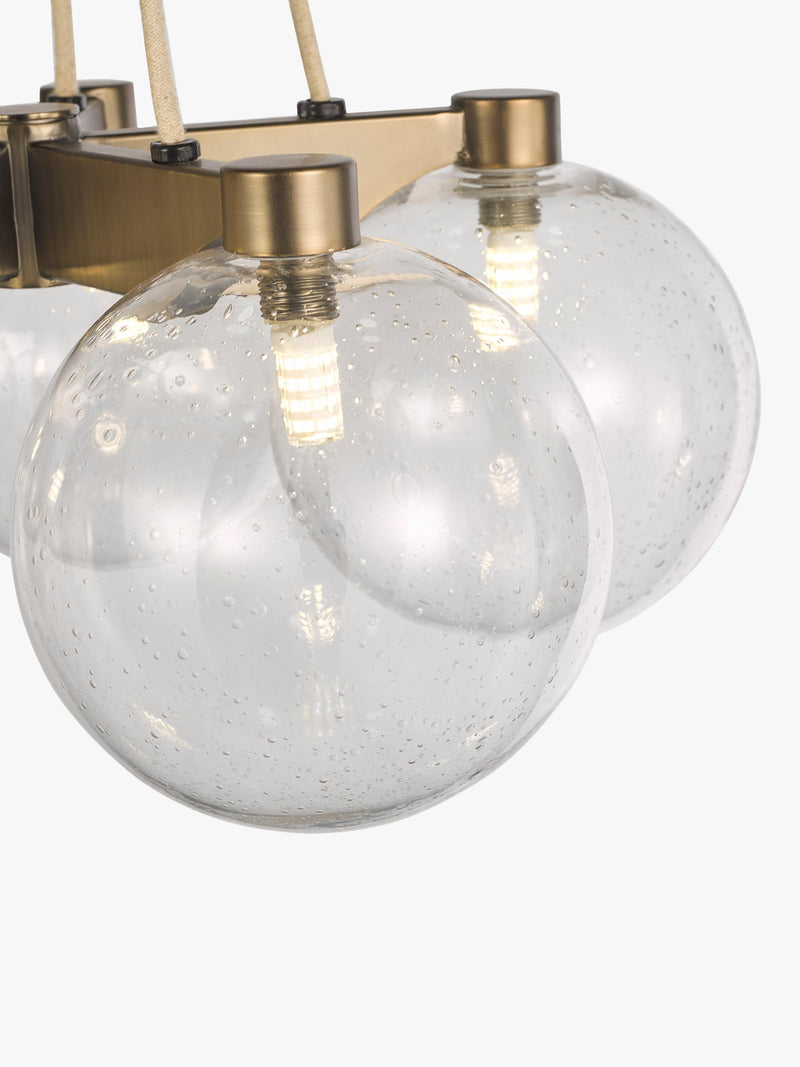 John Lewis Modern Lux Bubble 5 pendant ceiling light satin bronze, UK version