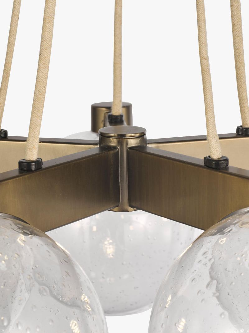 John Lewis Modern Lux Bubble 5 pendant ceiling light satin bronze, UK version