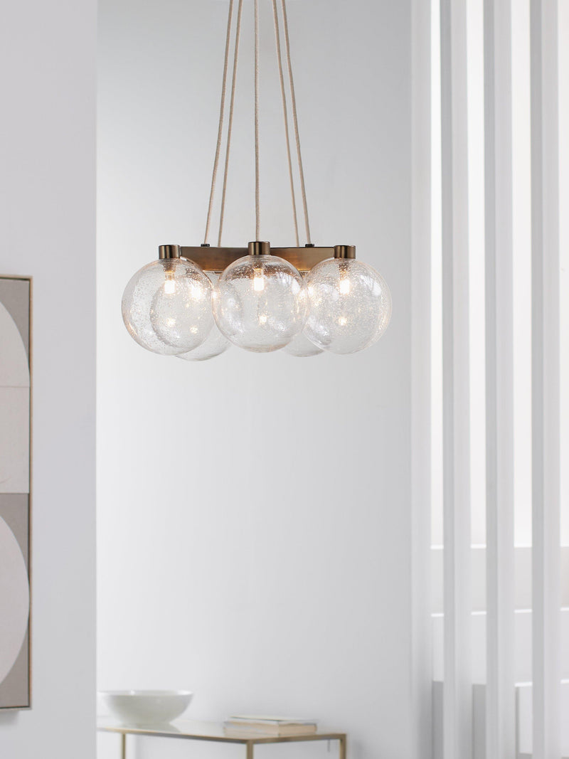 John Lewis Modern Lux Bubble 5 pendant ceiling light satin bronze, UK version