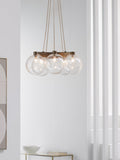 John Lewis Modern Lux Bubble 5 pendant ceiling light satin bronze, UK version