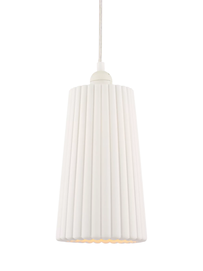 John Lewis Ripple Porcelain Ceiling Shade white, imported from the UK