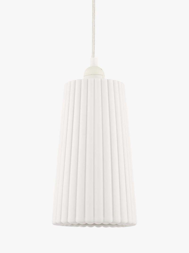 John Lewis Ripple Porcelain Ceiling Shade white, imported from the UK