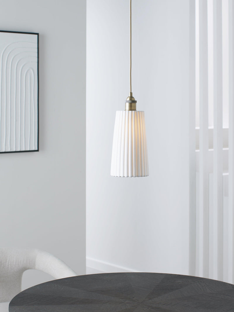 John Lewis Ripple Porcelain Ceiling Shade white, imported from the UK