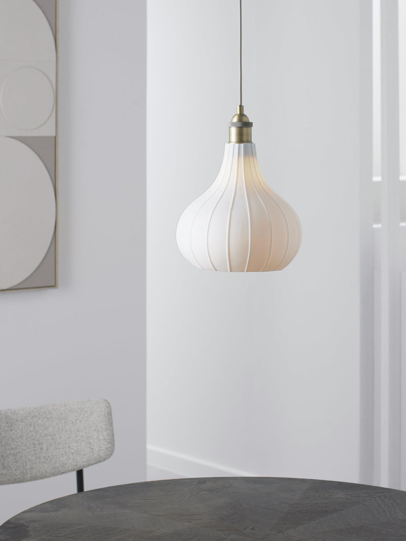 John Lewis tear drop porcelain ceiling shade white 23cm, UK version
