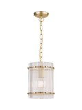 John Lewis textured glass hall pendant antique brass - British product