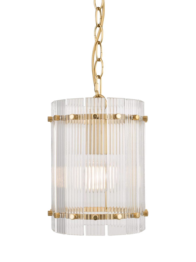 John Lewis textured glass hall pendant antique brass - British product