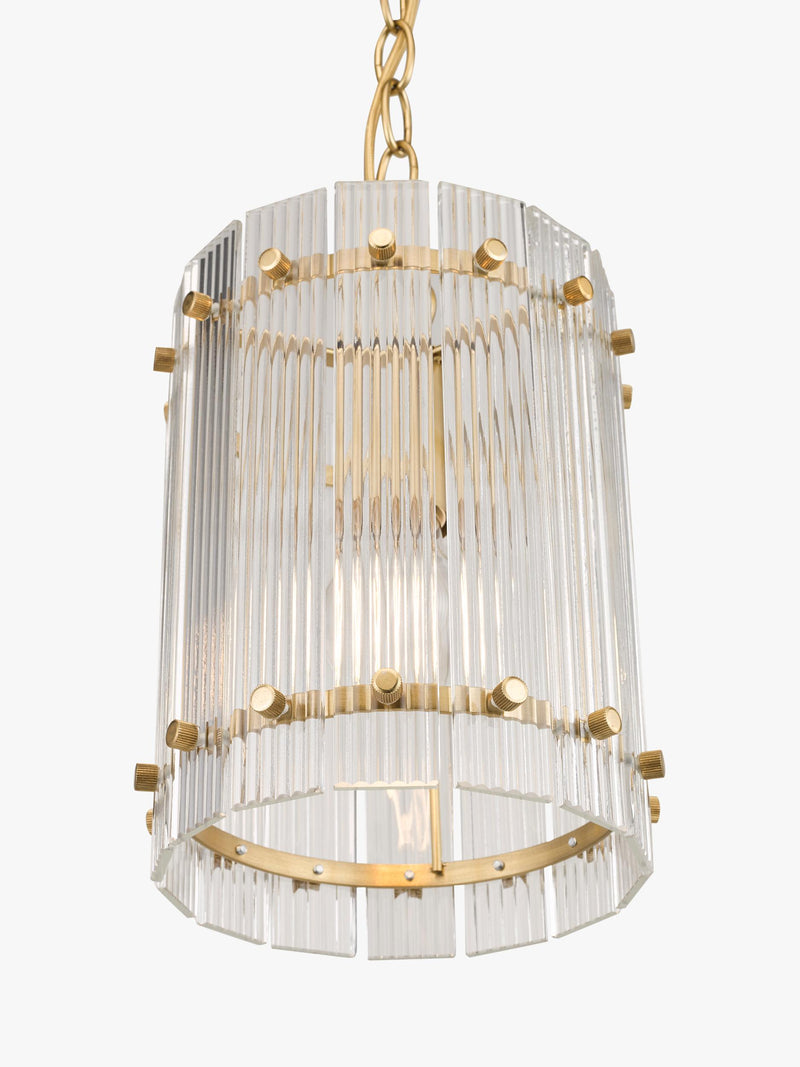 John Lewis textured glass hall pendant antique brass - British product