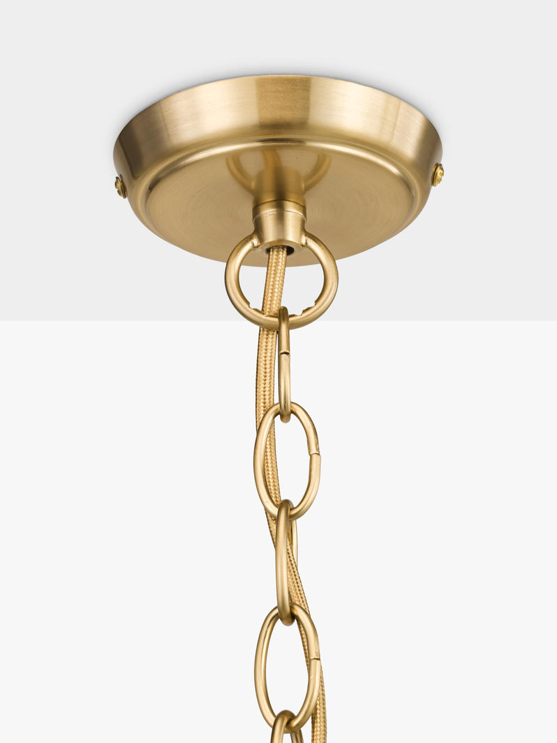 John Lewis textured glass hall pendant antique brass - British product