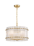 John Lewis textured glass pendant light antique brass (British brand)