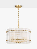 John Lewis textured glass pendant light antique brass (British brand)