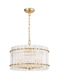 John Lewis textured glass pendant light antique brass (British brand)