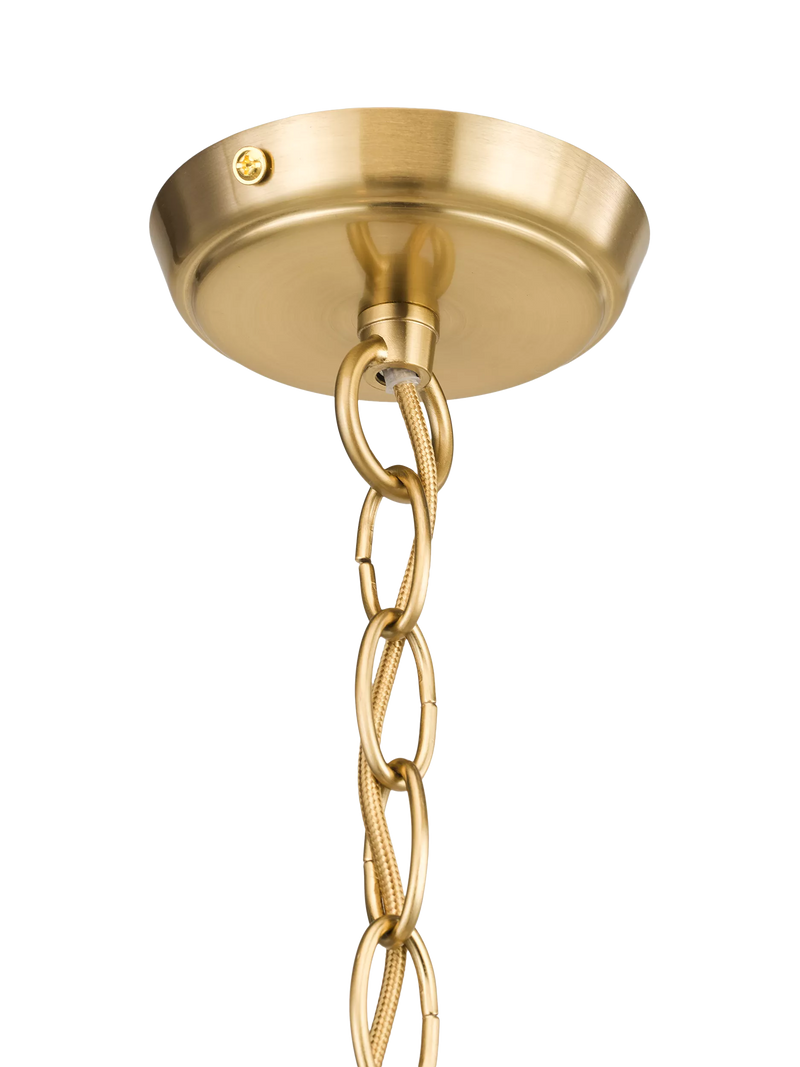 John Lewis textured glass pendant light antique brass (British brand)