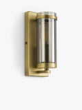John Lewis Aragon single wall light antique brass smoked glass, imported from the UK