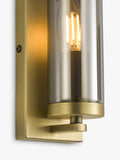 John Lewis Aragon single wall light antique brass smoked glass, imported from the UK
