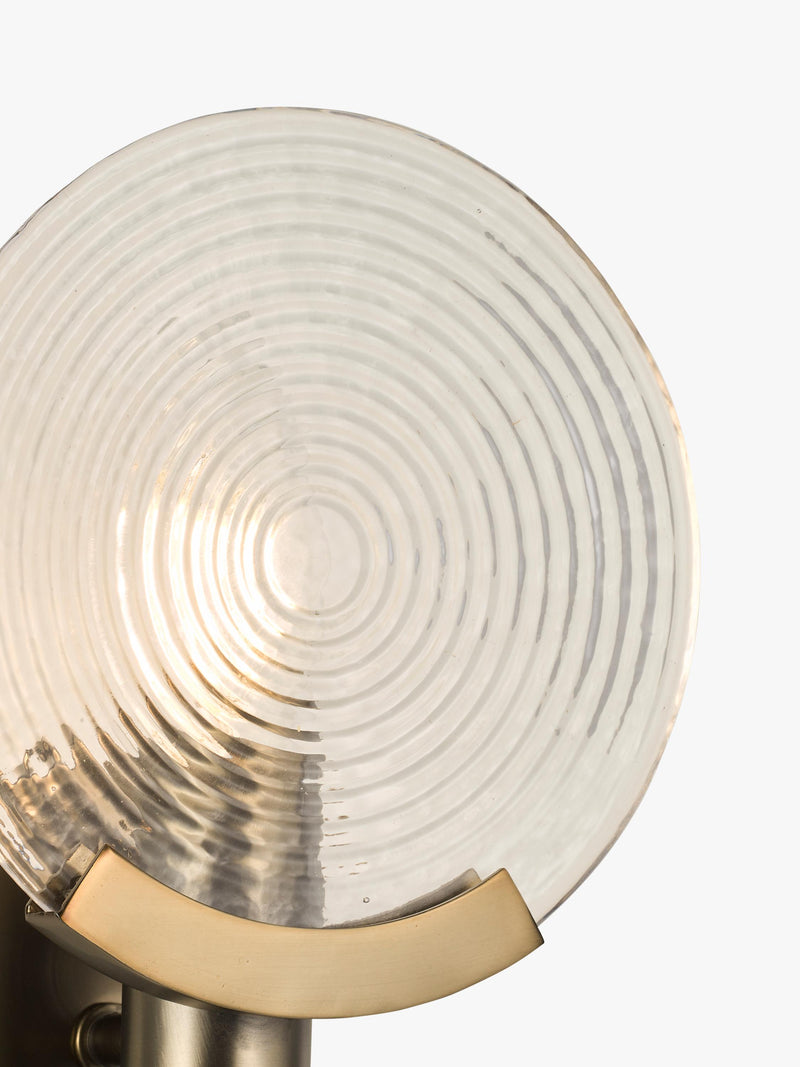 John Lewis cast glass wall light antique bronze - British product