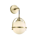 John Lewis Contour Wall Light Opal Glass Antique Finish (British brand)