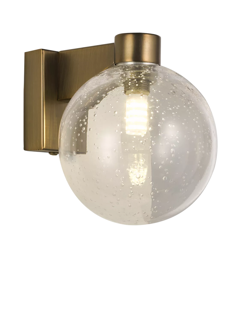 John Lewis wall light bubble glass satin bronze, imported from the UK