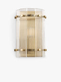 John Lewis textured glass wall light antique brass, UK version