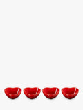 Mini Heart-Shaped Stoneware Bowl Set of 4, 80ml Each