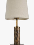 John Lewis Malcolm marble base table lamp with cream shade, UK version