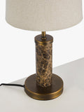 John Lewis Malcolm marble base table lamp with cream shade, UK version