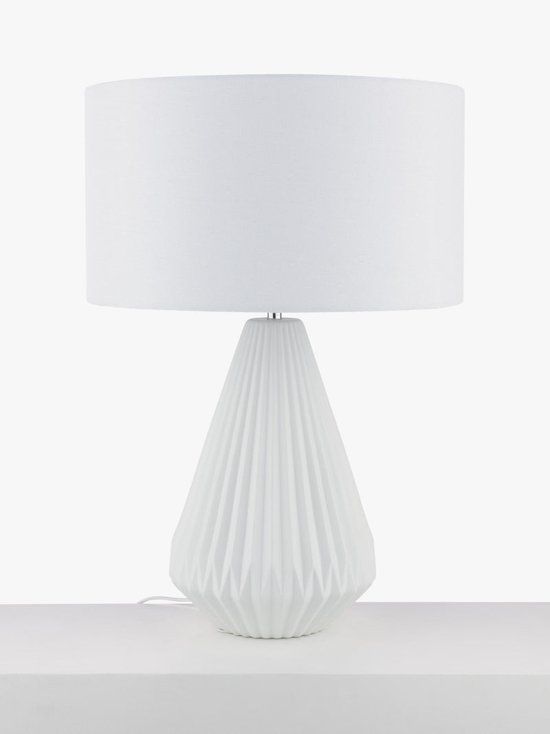 John Lewis Porcelain Dual Light Table Lamp 58x40cm, imported from the UK