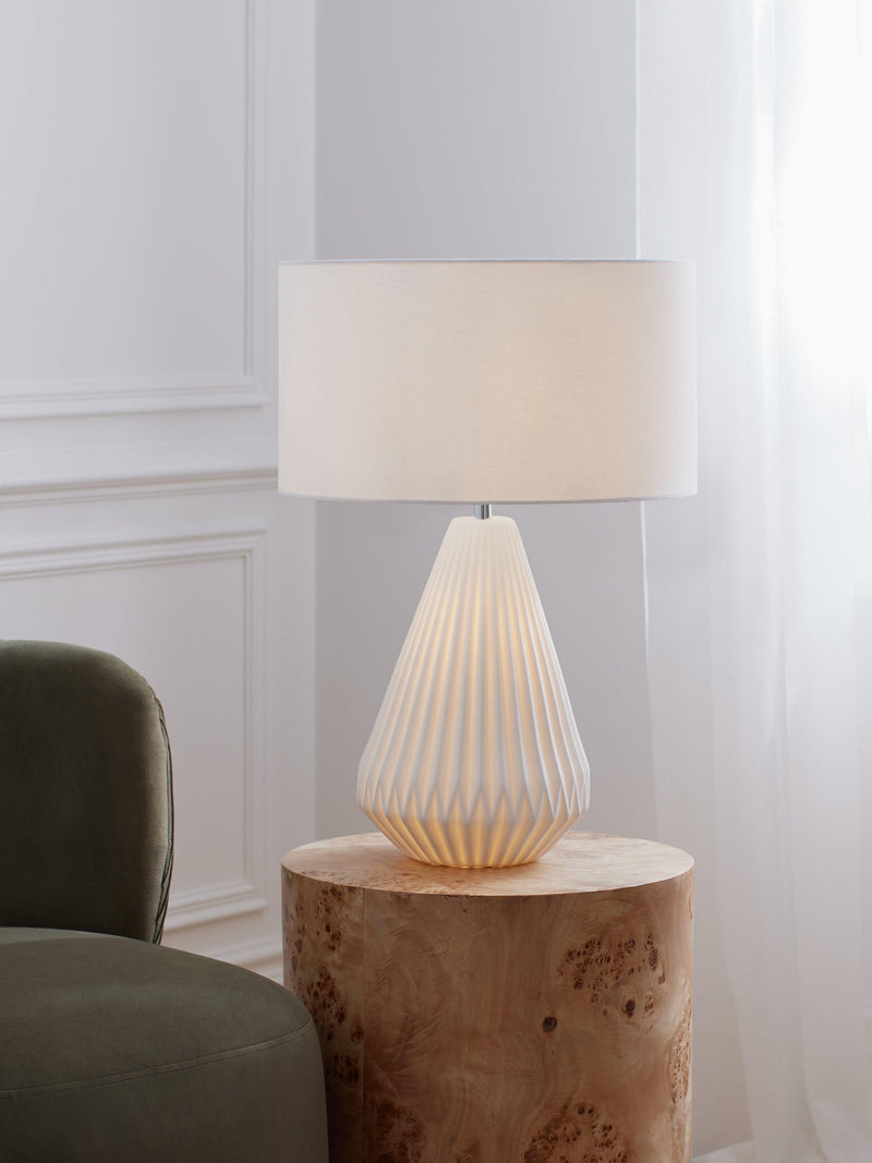 John Lewis Porcelain Dual Light Table Lamp 58x40cm, imported from the UK