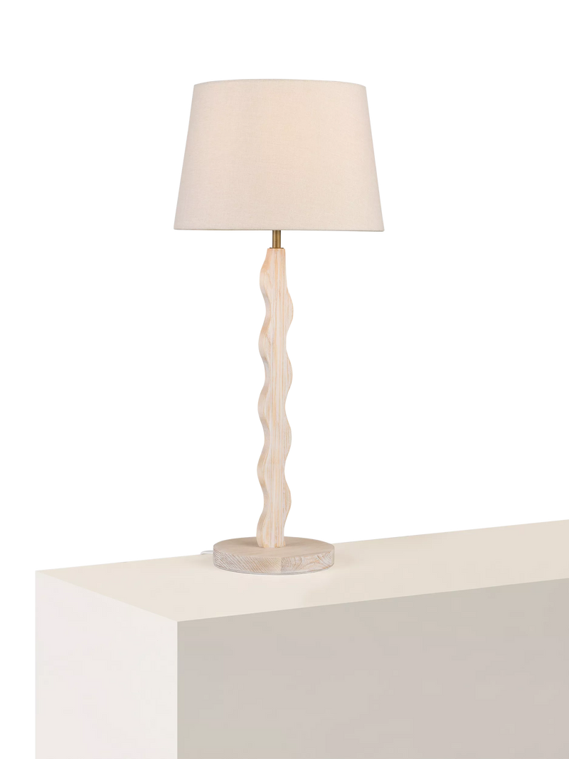 John Lewis Wiggle Table Lamp, Limewash