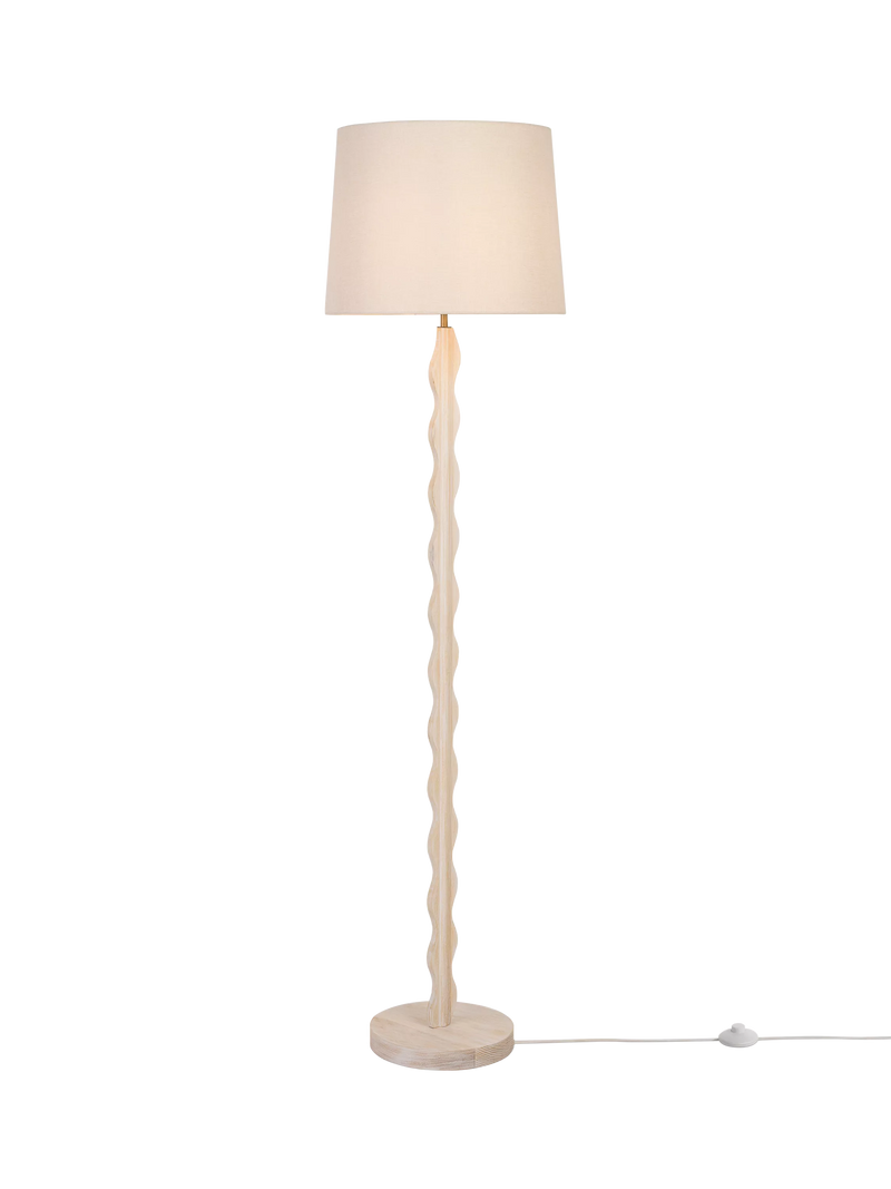 John Lewis Wiggle wooden floor lamp 152cm, imported from the UK