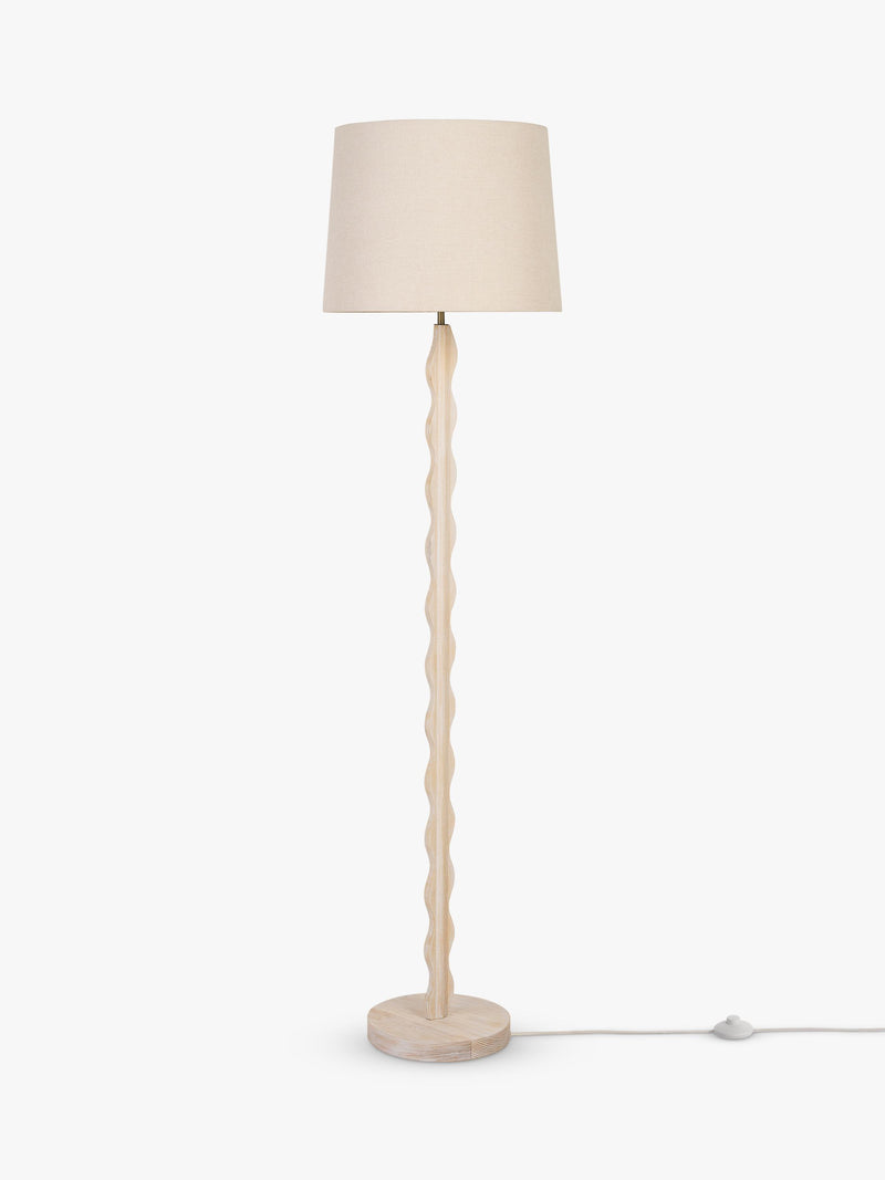 John Lewis Wiggle wooden floor lamp 152cm, imported from the UK
