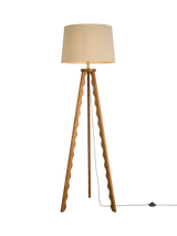 John Lewis John Lewis Wiggle Tripod Floor Lamp, Walnut- Buy online at McGrocer
